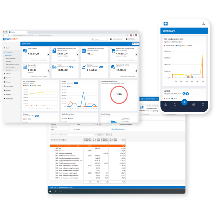 snelstart software collage